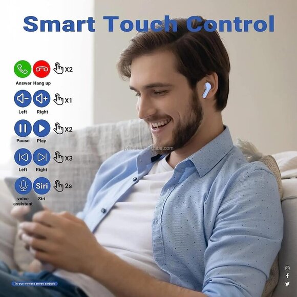 Headset TWS 5.3 Earbuds True Wireless Stereo Headphones in Ear Earphone … - Picture 7 of 7